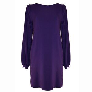 Lulu's Purple Long Sleeve Loose Fitting Shift Casual Cocktail Short Dress Sz xs
